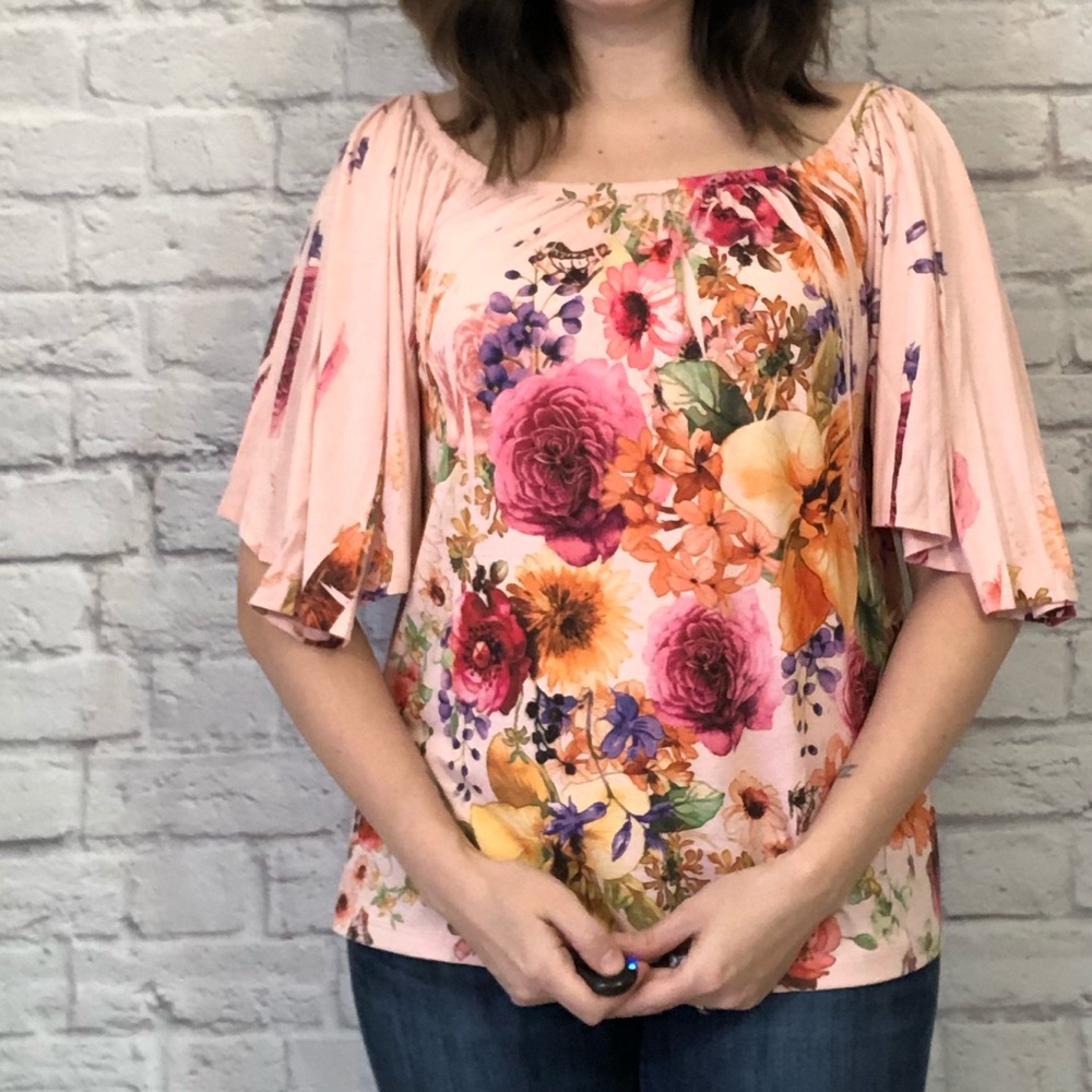 Umgee | Off Shoulder Flowy Arm Blouse